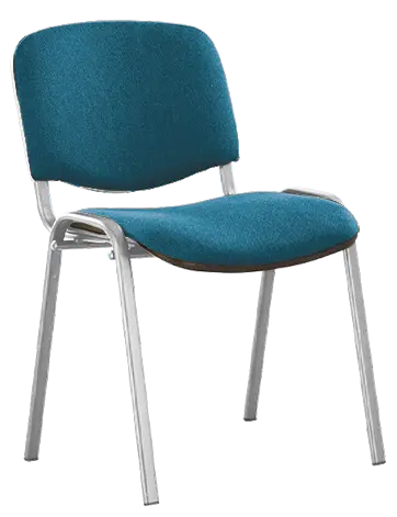 ANCONA CR židle konferenční, kostra chrom, koženka tyrkysová