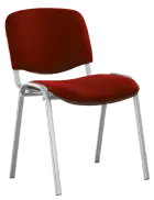 ANCONA CR židle konferenční, kostra chrom, koženka vínová