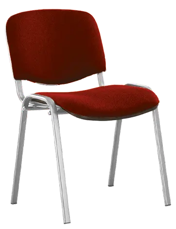 ANCONA CR židle konferenční, kostra chrom, koženka vínová