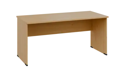 OPL 27 - 16 stůl kancelářský, dřevěná podnož, deska 25 mm, široký 1600 mm, javor horský