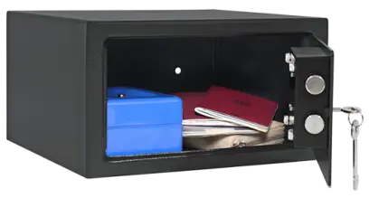 NJS 2  sejf nábytkový, mechanický zámek na klíč, antracit