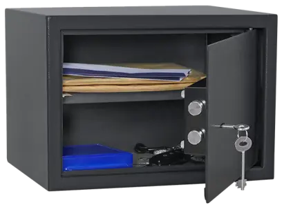 NJS 3  sejf nábytkový, mechanický zámek na klíč, antracit