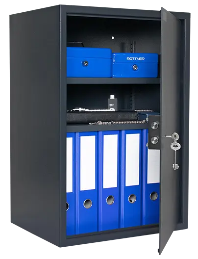 NJS 5  sejf nábytkový, mechanický zámek na klíč, antracit