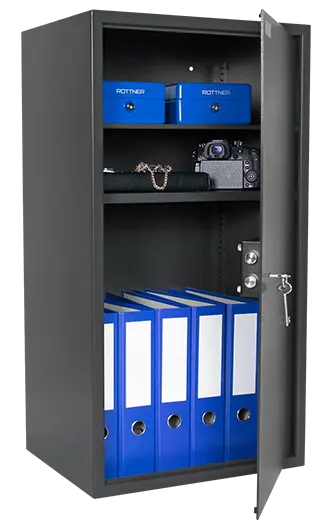 NJS 6  sejf nábytkový, mechanický zámek na klíč, antracit