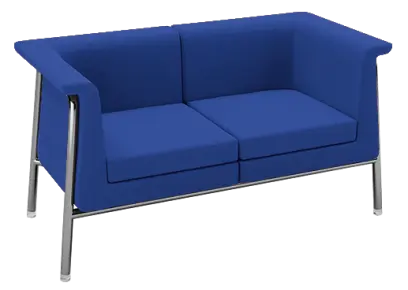BARCELONA - 2, sedací souprava, látka, SUE 7 modrá, podnož chrom