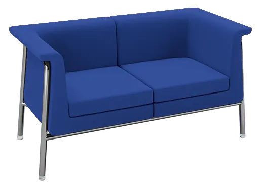BARCELONA - 2, sedací souprava, látka, SUE 7 modrá, podnož chrom