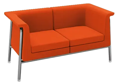 BARCELONA - 2, sedací souprava, látka, BONDAI BN 3012 oranžová, podnož chrom