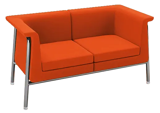 BARCELONA - 2, sedací souprava, látka, BONDAI BN 3012 oranžová, podnož chrom