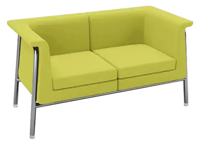 BARCELONA - 2, sedací souprava, koženka, AN 079 citrónově zelená, podnož chrom