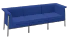 BARCELONA - 3, sedací souprava, látka, SUE 7 modrá, podnož chrom
