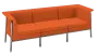 BARCELONA - 3, sedací souprava, látka, BONDAI BN 3012 oranžová, podnož chrom