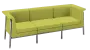 BARCELONA - 3, sedací souprava, koženka, AN 079 citrónově zelená, podnož chrom