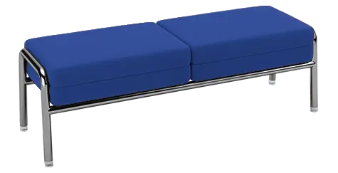 BARCELONA - lavice, SUE, látka SUE č. 7 modrá, podnož chrom