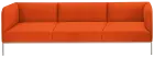 PARIS - 3, sedací souprava, látka, BONDAI BN 3012 oranžová, podnož šedá