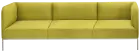 PARIS - 3, sedací souprava, koženka, AN 079 citrónově zelená, podnož šedá