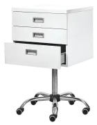 DENTAL N3, asistenční vozík, bílý korpus, čílka bílá