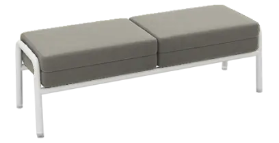 BARCELONA - lavice, koženka, AN 052 šedá, podnož chrom