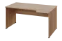 ERL 28 - 164 stůl kancelářský, rohový, pravý, dřevěná podnož, deska 25 mm, široký 1600 mm, dub bardolino
