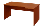 ERL 28 - 164 stůl kancelářský, rohový, pravý, dřevěná podnož, deska 25 mm, široký 1600 mm, třešeň šu