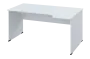 ERL 28 - 164 stůl kancelářský, rohový, pravý, dřevěná podnož, deska 25 mm, široký 1600 mm, bílá