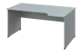 ERL 28 - 164 stůl kancelářský, rohový, pravý, dřevěná podnož, deska 25 mm, široký 1600 mm, šedá