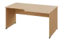 ERL 28 - 168 stůl kancelářský, rohový, pravý, dřevěná podnož, deska 25 mm, široký 1600 mm, bříza světlá