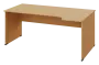 ERL 28 - 184 stůl kancelářský, rohový, pravý, dřevěná podnož, deska 25 mm, široký 1800 mm, javor horský