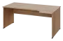 ERL 28 - 184 stůl kancelářský, rohový, pravý, dřevěná podnož, deska 25 mm, široký 1800 mm, dub bardolino