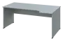 ERL 28 - 184 stůl kancelářský, rohový, pravý, dřevěná podnož, deska 25 mm, široký 1800 mm, šedá