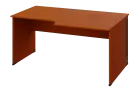 ERL 28 - 168 stůl kancelářský, rohový, pravý, dřevěná podnož, deska 25 mm, široký 1600 mm, třešeň šu