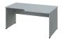 ERL 28 - 168 stůl kancelářský, rohový, pravý, dřevěná podnož, deska 25 mm, široký 1600 mm, šedá