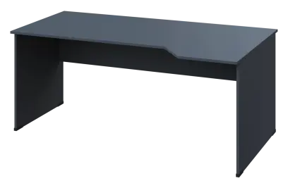 EZL 18 - 184 stůl kancelářský, rohový, pravý, dřevěná podnož, deska 18 mm, široký 1800 mm, antracit