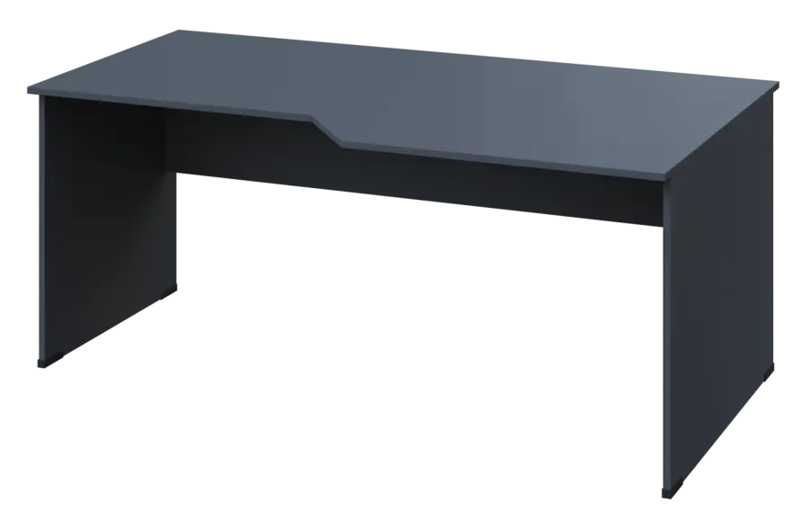 EZL 18 - 188 stůl kancelářský, rohový, pravý, dřevěná podnož, deska 18 mm, široký 1800 mm, antracit