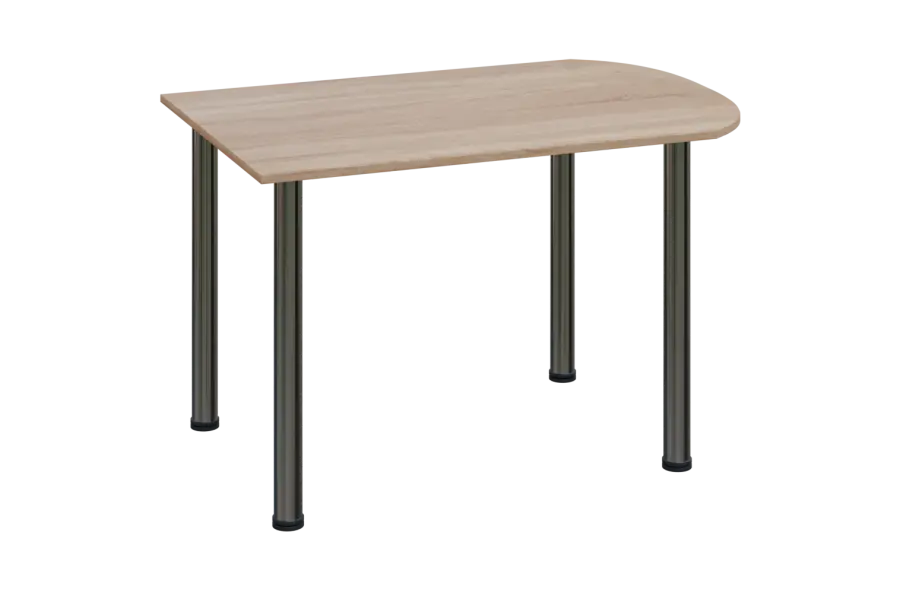 EJ 18 - 12 přístavba jednací, kovová podnož chrom, síla desky 18 mm, široká 1200 mm, dub bardolino