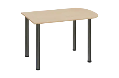 EJ 28 - 12 přístavba jednací, kovová podnož chrom, síla desky 25 mm, široká 1200 mm, bříza irská