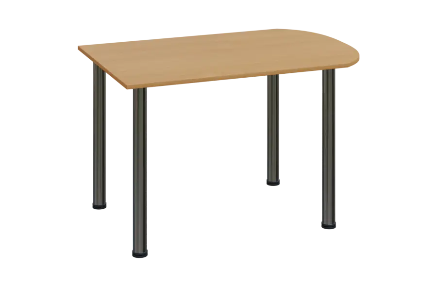 EJ 28 - 12 přístavba jednací, kovová podnož chrom, síla desky 25 mm, široká 1200 mm, buk Royal