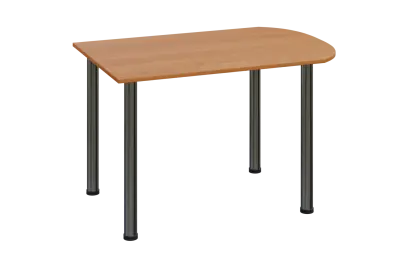 EJ 28 - 12 přístavba jednací, kovová podnož chrom, síla desky 25 mm, široká 1200 mm, olše jantar