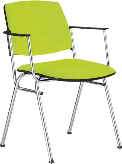 LUISA s područkami židle konferenční, koženka zelená