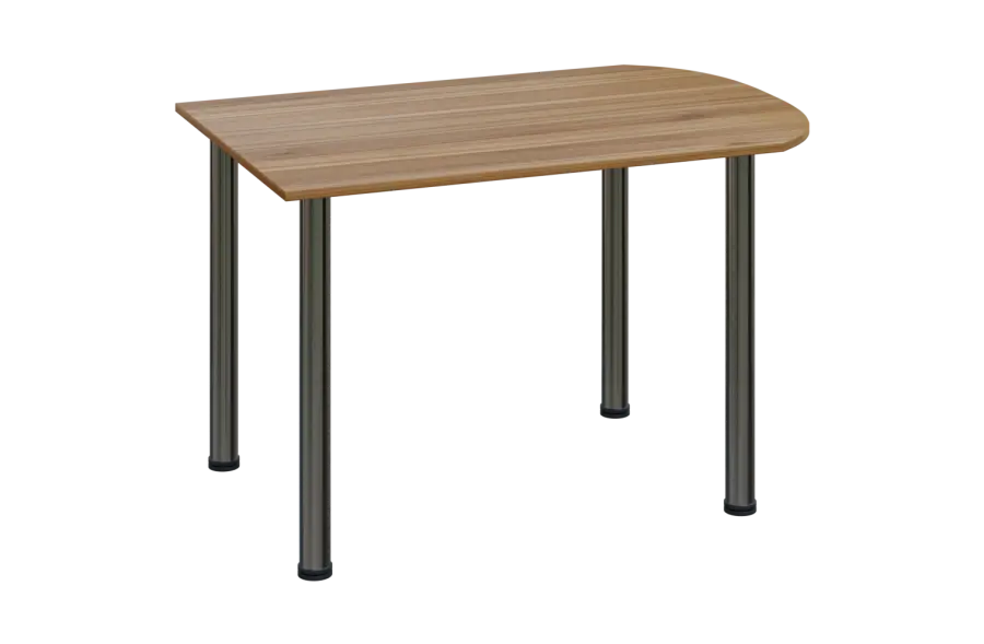 EJ 28 - 12 přístavba jednací, kovová podnož chrom, síla desky 25 mm, široká 1200 mm, ořech světlý