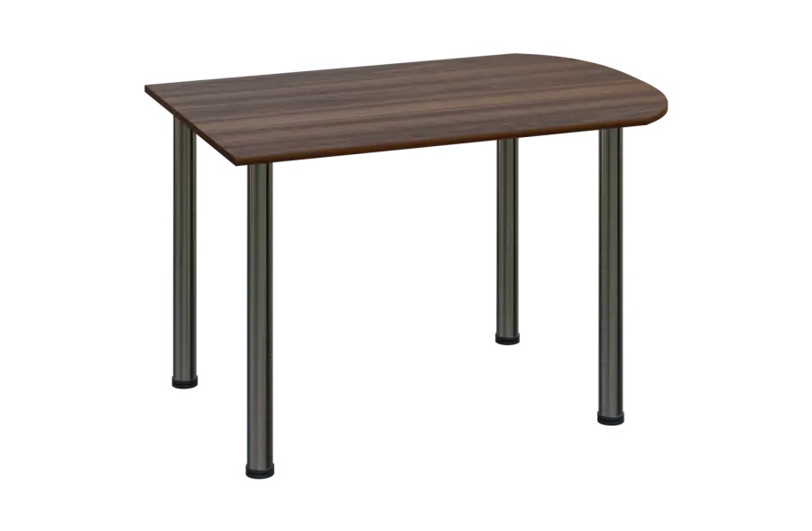 EJ 28 - 12 přístavba jednací, kovová podnož chrom, síla desky 25 mm, široká 1200 mm, ořech královský