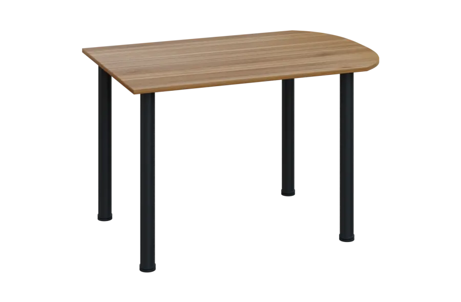 EJ 28 - 12 přístavba jednací, kovová podnož černá, síla desky 25 mm, široká 1200 mm, ořech světlý