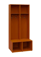 SOB - 180 - 80 šatní skříň s botníkem, otevřená, 1800x800x300/600 mm, třešeň šumavská