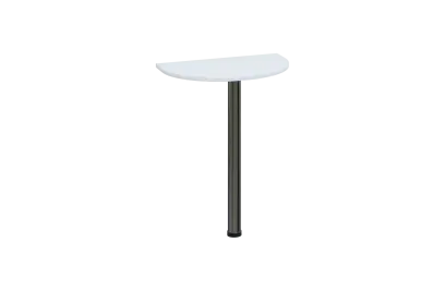 EJD 1 - 60 přístavba jednací, kovová podnož chrom, síla desky 18 mm, široká 600 mm, bílá