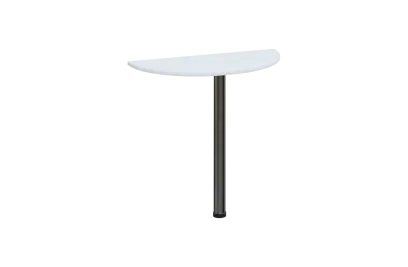 EJD 1 - 81 přístavba jednací, kovová podnož chrom, síla desky 18 mm, široká 800 mm, bílá