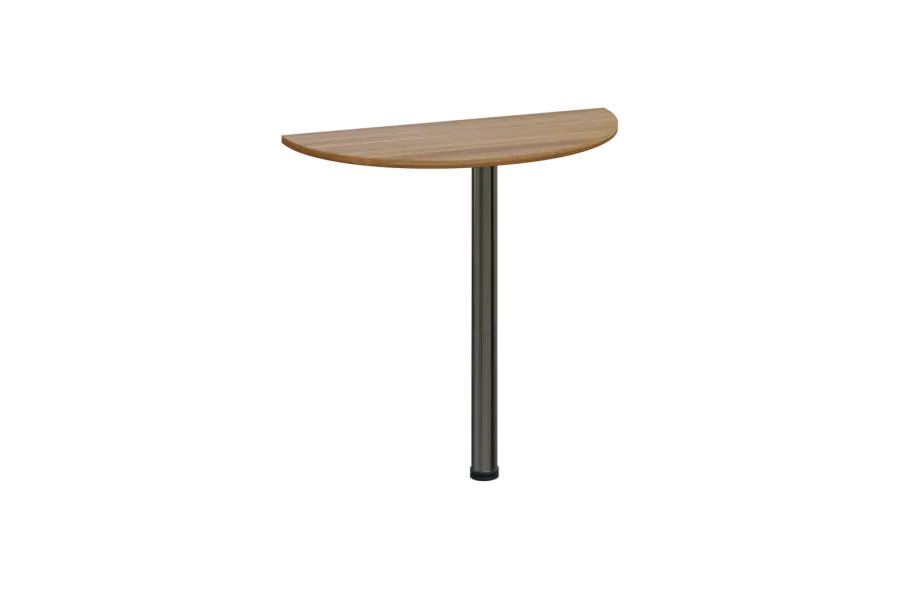 EJD 1 - 81 přístavba jednací, kovová podnož chrom, síla desky 18 mm, široká 800 mm, ořech světlý