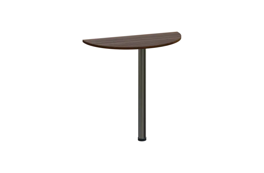 EJD 1 - 81 přístavba jednací, kovová podnož chrom, síla desky 18 mm, široká 800 mm, ořech královský