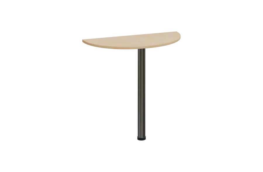 EJD 2 - 81 přístavba jednací, kovová podnož chrom, síla desky 25 mm, široká 800 mm, bříza irská