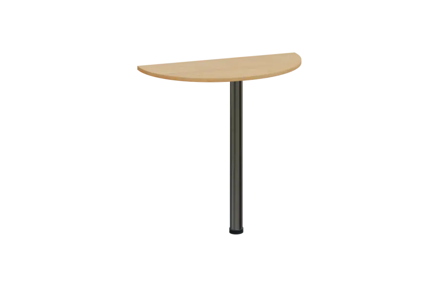 EJD 2 - 81 přístavba jednací, kovová podnož chrom, síla desky 25 mm, široká 800 mm, javor horský