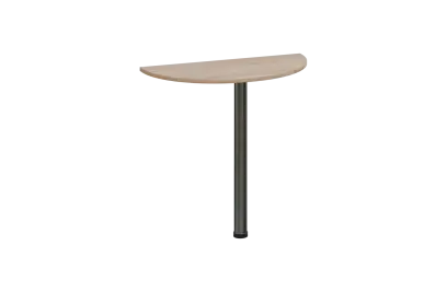 EJD 2 - 81 přístavba jednací, kovová podnož chrom, síla desky 25 mm, široká 800 mm, dub bardolino