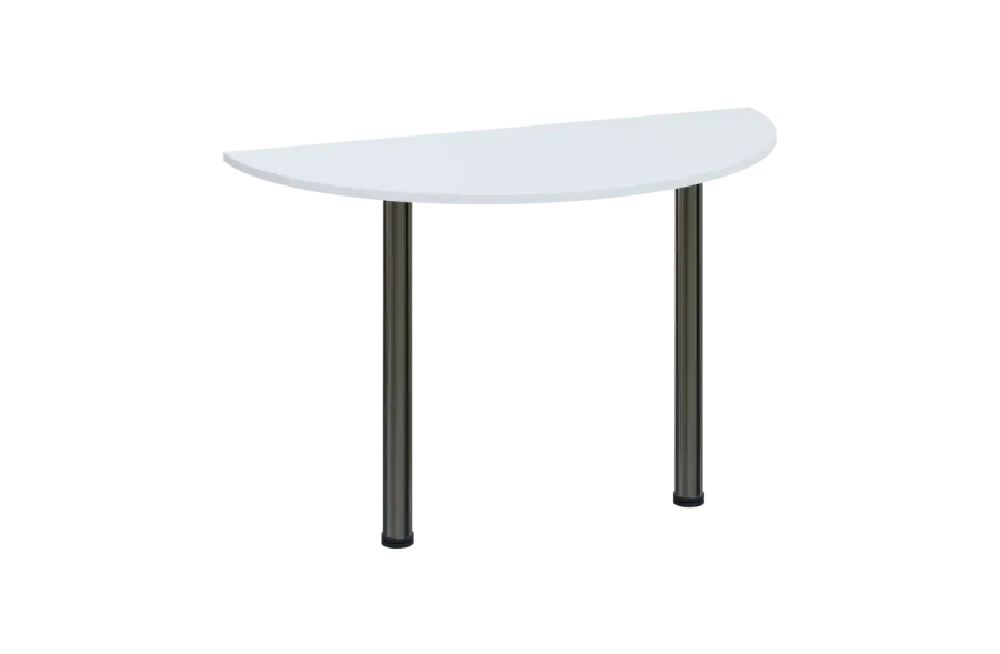 EJC 1 - 120 přístavba jednací, kovová podnož chrom, síla desky 18 mm, široká 1200 mm, bílá